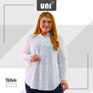 [UNIPLUS] Blouse Women Polka Dots style Blouse Blouse Plus Size muslimah Murah Baju Viral Labuh Blause Wanita