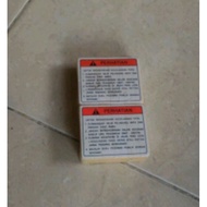 SUZUKI MOTORCYCLE WARNING EXAMINATION STICKER