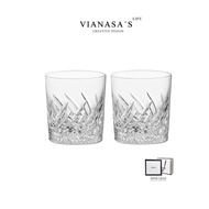 VIANASA'S Crystal K9 Glass Whiskey Glass Twill Kiriko Glass Foreign Wine Glass Rock Glass Pair Gift 