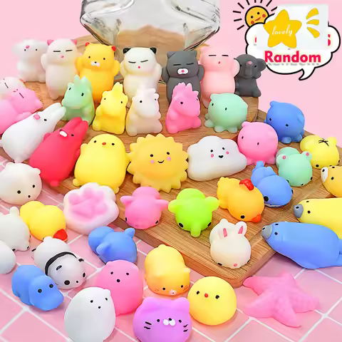 50/100pcs Mochi Squishy Toys Mini Kawaii Squishy Party Favors for Kids Treasure Toys for Classroom P