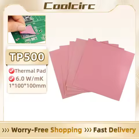 Coolcirc TP500 1.0mm Silicone Pad High Performance 6.0 W/mK Thermal Pad GPU CPU Heatsink Cooling Con