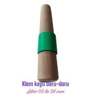 3 CM RUBBER ROTARY WOODEN CLAMPS MADE OF DARU-DARU AND KALPINIS MATERIAL 33 TO 38 MM GARDENING TOOLS