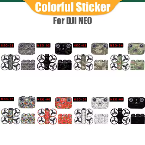 For DJI NEO Stickers Colorful Anti-scratch Cool Decals Sticker Body Remote Control Sticker for DJI N