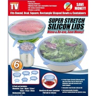 Penutup bekas makanan silikon (6pack)