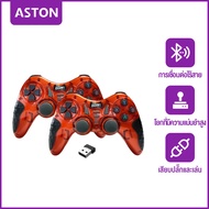 ASTON 2.4GHz คอนโทรลเลอร์เกมไร้สายสำหรับอุปกรณ์เสริม PS3 จอยสติ๊กควบคุมพีซีสำหรับ Super Console X Pr