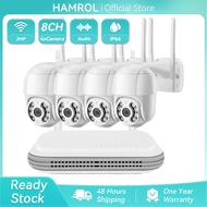 Hamrol New 8CH Wireless CCTV System Mini NVR 3MP HD PTZ IP Camera WiFi Security System Audio Video S