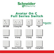 Schneider Avatar On C Electrical Switch & Socket White | Schneider Soket plug & Suis