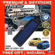 Car Air Filter PERODUA MYVI LAGI BEST, ICON 2011 - 2015 WORKS ENGINEERING Performance Engine Fuel Sa