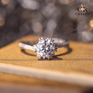 [CYTUPR] Classic Moissanite 1ct Ring Niche Design Proposal Engagement Wedding Diamond Ring
