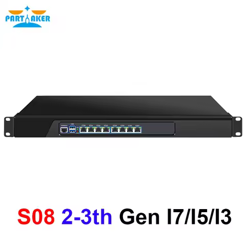 1U Rackmount Intel Core i5 2520M i7 3520M i3 3110M Firewall Server With 8 Intel Gigabit NICs Soft Ro