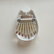 8 Keys Mini Kalimba Transparent Heart  Acrylic Thumb Piano Acoustic Finger Piano Music Instrument