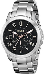 Fossil Men s FS4994 Grant Chronograph Stainless Steel Watch - Silver-Tone