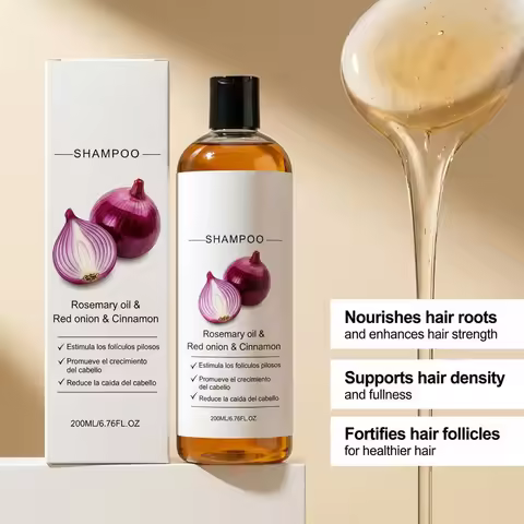 Onion Cassia Shampoo Nourish Follicles Strengthen Hair Root Repair Breakage Damage Smooth Frizz Addi
