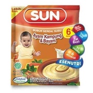 SUN MPASI BUBUR SEREAL SACHET 20gr EKONOMIS 6 BULAN INSTAN TIM BERAS MERAH PISANG SUSU KACANG HIJAU 