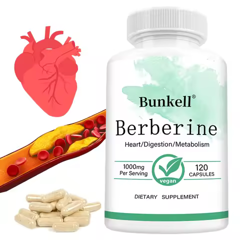 Berberine HCl Capsules 1000mg - High-Potency Antioxidant, Immune System Support, Cardiovascular, Dig