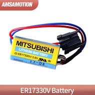 Mitsubishi A6BAT MR-BAT ER17330V PLC Battery Size 2/ 3A 3.6V Li-ion Battery with Plug