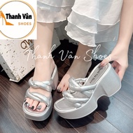 7cm high soft twisted flip flops, light and pretty, easy to walk in (D0345)