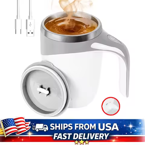 Self Stirring Coffee Mug Automatic Magnetic Stirring Cup Rechargeable Stainless Steel Electric Mug f