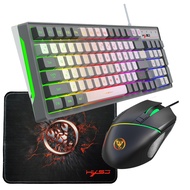 New 96-Key Membrane Wired Keyboard Mouse Combo, RGB Backlit Keyboard, 7-Color Glowing Gaming Mouse 6