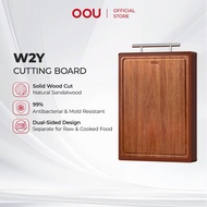 OOU W2Y Ebony Wood+PP Double-sided Antibacterial Cutting Board-410*275*20MM