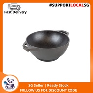 Lodge L6MW 6.25 in Cast Iron Mini Wok, Black