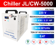 Chiller Water Cooling เครื่องชิลเลอร์ ชิลเลอร์ Water Cooled ทำความเย็น หล่อเย็น น้ำเย็น CNC CW-3000 