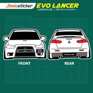 Sticker Evo 10 Lancer,Sticker Belakang Mitsubishi Evo 10, Car Sticker, Custom Sticker.