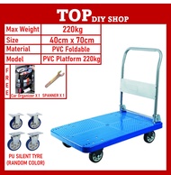 250KG ABS Trolley Troli Barang Heavy Duty Trolley Foldable Trolly Barang Troli Beroda Portable Troll