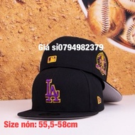 Mũ snapback Nam bít đuôi phối 7 màu - Nón hiphop có tem LA Phong cách châu âu - thời trang nam