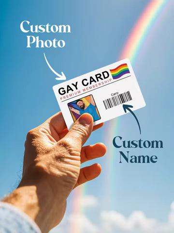 Custom Photo Wallet Card Personalized Name Card LGBTQ Pride Gift Funny Membership Card Novelty ID Ca