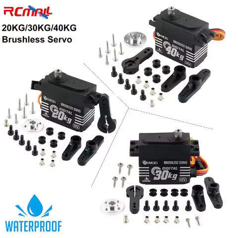 High Voltage 7.4V 20KG / 30KG / 40KG Brushless Servo Metal Gear 180 270 Degree Waterproof Digital Se
