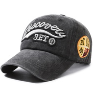 SINRANSINYA丨Mũ nam mới sinh viên Thanh Niên cong mũ thêu với Rửa Bóng râm thời trang Mũ bóng chày mờ