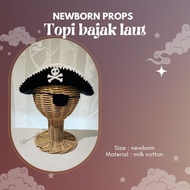 Newborn Pirate Hat | Pirate hat baby photo props | Newborn knit hat