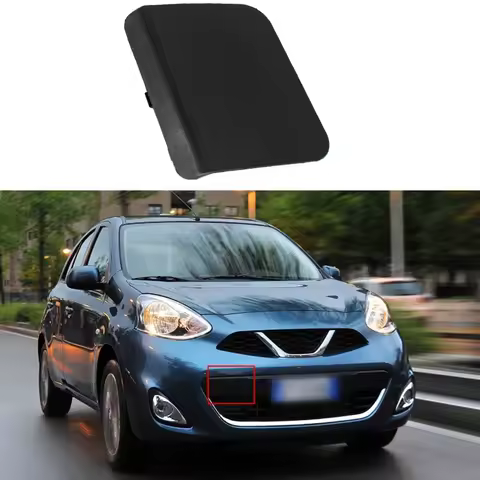 Cover Tow Hook ABS Auto Sensor Cap For Nissan Micra Front Bumper K14 2014 2015 2016 Parts Tow Hook 6
