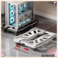 BORAG CPU Holder, with Caster Wheels Scalable CPU Stand, Universal Mobile Adjustable CPU Tower Holde