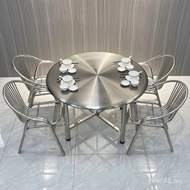 Commercial Stainless Steel Simple Wine Mat Stainless Steel Round Table Round Table Baxian Restaurant