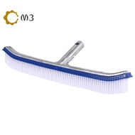 18 Inch Outdoor Pool Wall Brush Swimming Pool Cleaning Tool Aluminum Handle for Pond Spa  Pools Alga