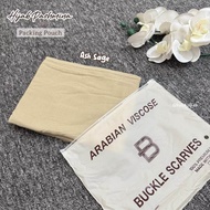 Terbaru!! Hijab Pashmina Viscose Arabian Buckle Scarves Ukuran 185x75 cm Kerudung Pasmina Baru Polos