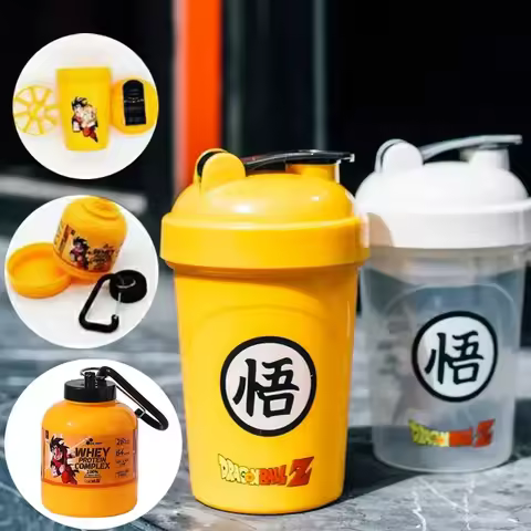Dragon Ball Sports Fitness Drinking Cup Bottle Anime Portable Whey Protein Powder Box Milkshake Mixi