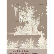 HY-003 White Hydrangea Reed Wild Style Floral Material