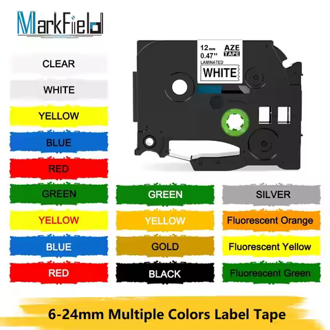 Compatible for Brother Tape 12mm 9mm 18mm tze Label Tape tze231 tze241 for Ptouch PTH110 H107 P710BT
