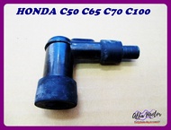 HONDA C50 C65 C70 C100 SPARK PLUG "BLACK" #ปลั๊กหัวเทียน HONDA C50 C65 C70 C100 สีดำ