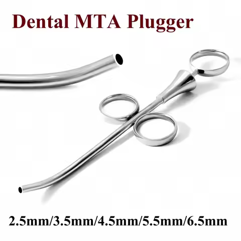 Dental MTA Plugger Applicator Bone Implant Collector SS Powder Conveyors Teeth Cement Filling Graft 