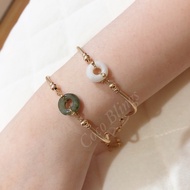 Jade + 10k Gold Bracelet