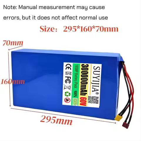 60V 16S8P Rechargeable Battery 30000mAh High-capacity 18650 Lithium-ion Battery Pack 30Ah With BMS F