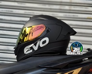 EVO GT-PRO MONO COLOR MATTE BLACK FULL FACE DUAL VISOR