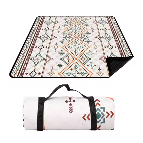 Waterproof Picnic Blanket 3-Layer Cushion Foldable Compact Storage Lightweight Approx for Travel Cam