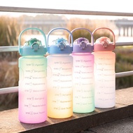 2.2 Liter Water Bottle Drinking There Is A Scale When You Drink Water. Portable Large 2.2L