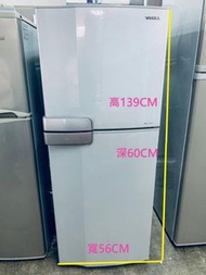 包送貨）second hand fridge mini refrigerator 二手雪櫃 139CM高 雙門雪櫃 小型冰箱