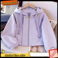 Women's Loose Fit Casual Anorak Jacket Cropped Sporty Windbreaker